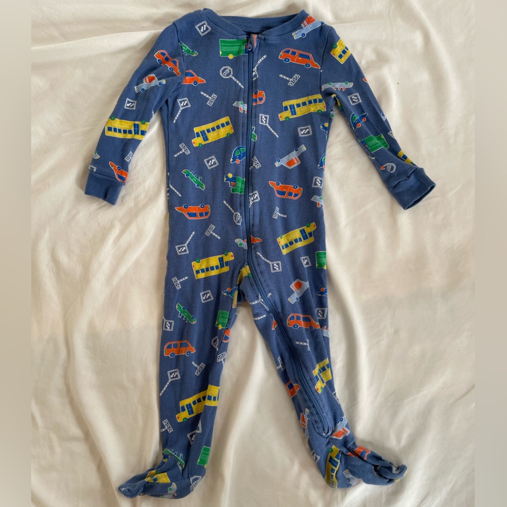 D.I.P. Blue Transportation Print Pajamas 12-18 Month